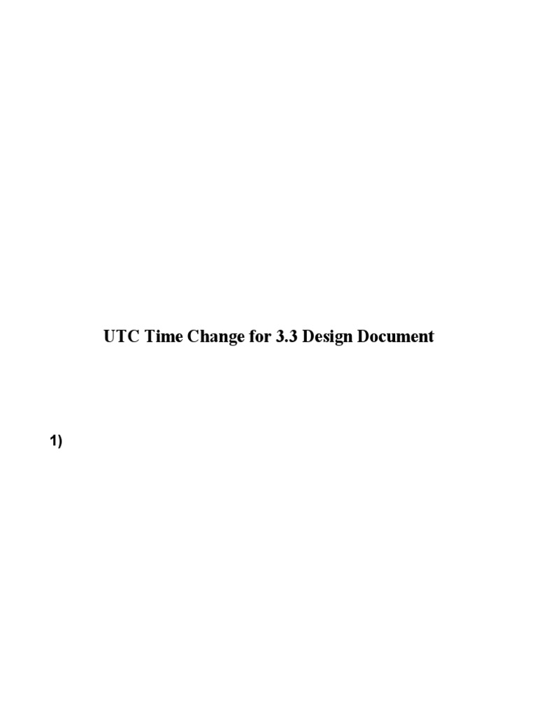 UTC Time Change For 3 | PDF