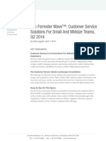 The Forrester Wave-Customer Service Solutions For Small and Midsize Teams, Q2 2014