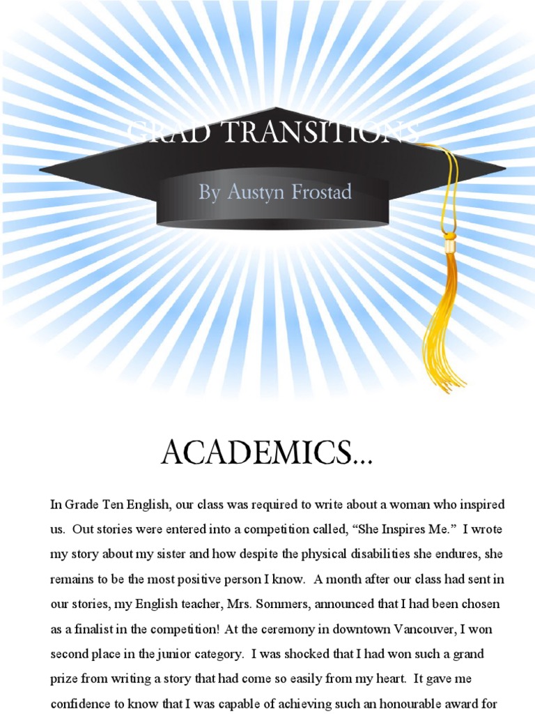 Grad Transitions: by Austyn Frostad | PDF