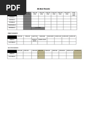 Irdina's Timetable