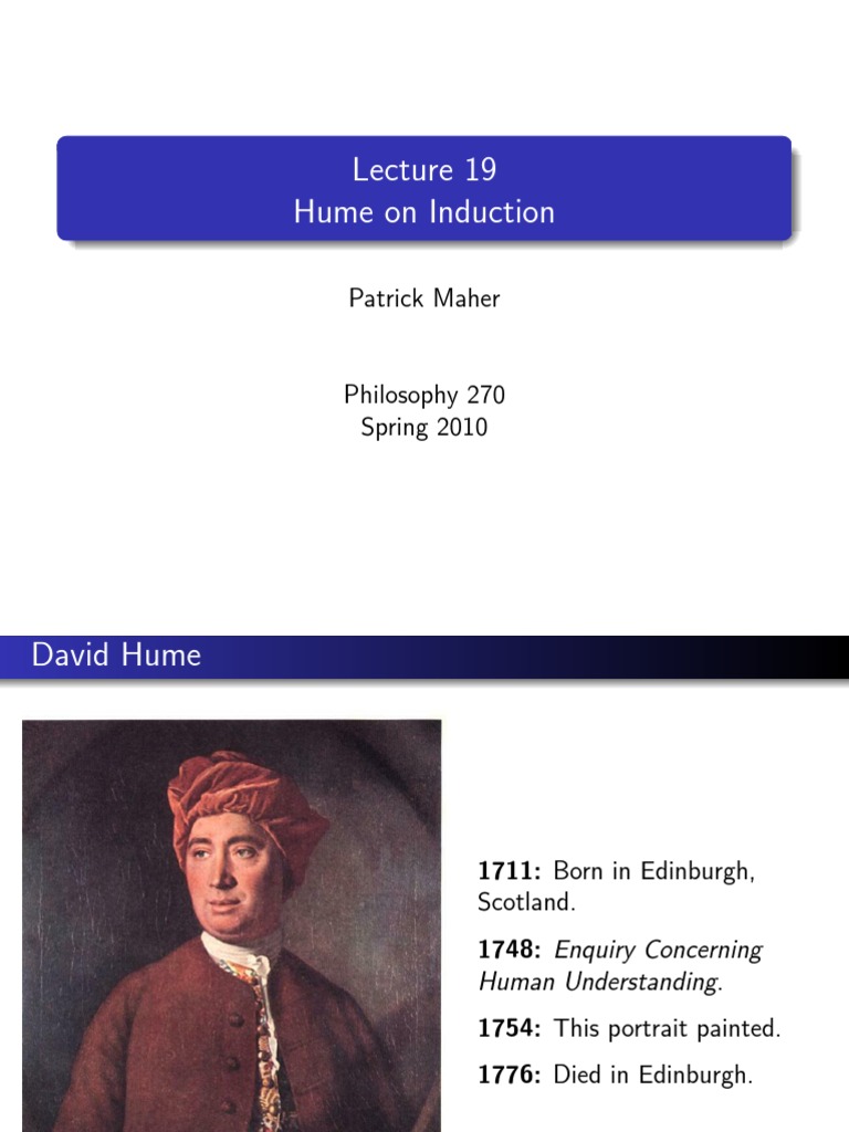 Lectures on hume's Enquiry David Hume Metaphilosophy