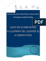 Ghid de Elaborare a Lucrarii de Licenta Si Dizertatie