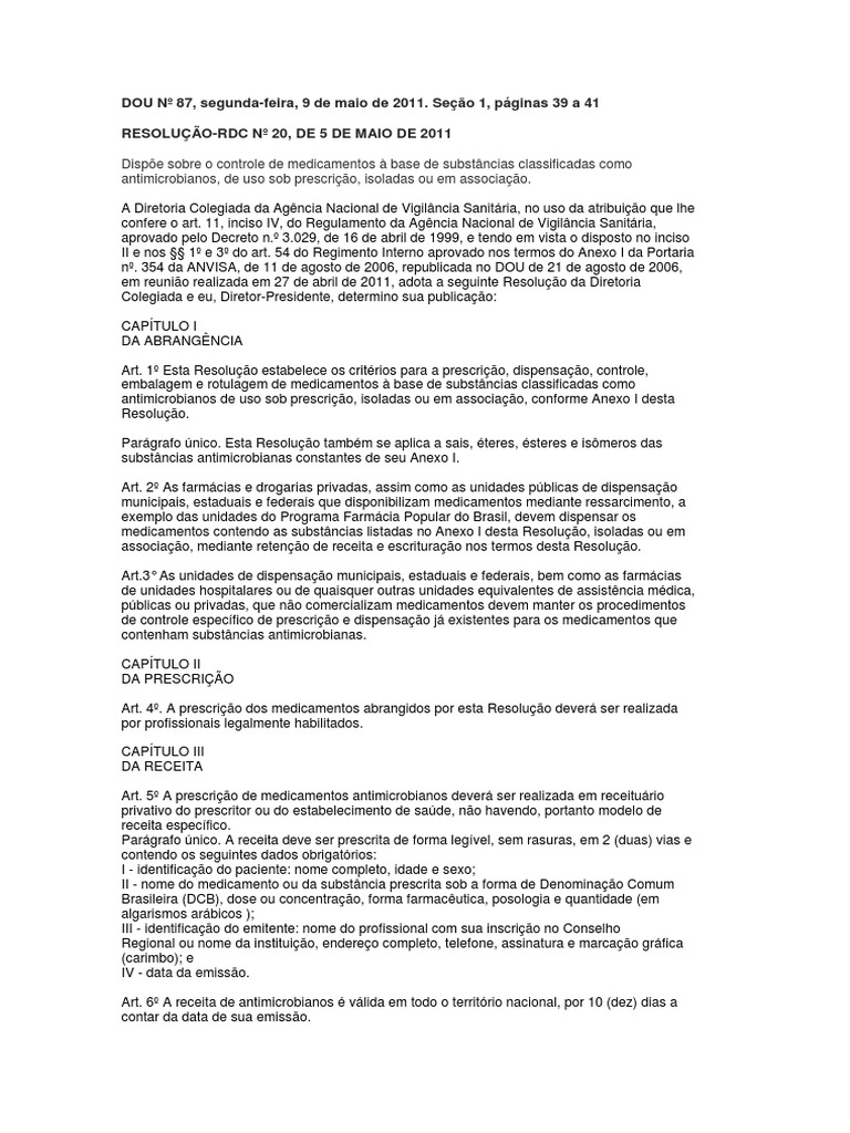 RDC 20 2011 PDF | PDF