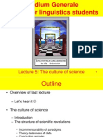 Lecture 5, The Culture of Science