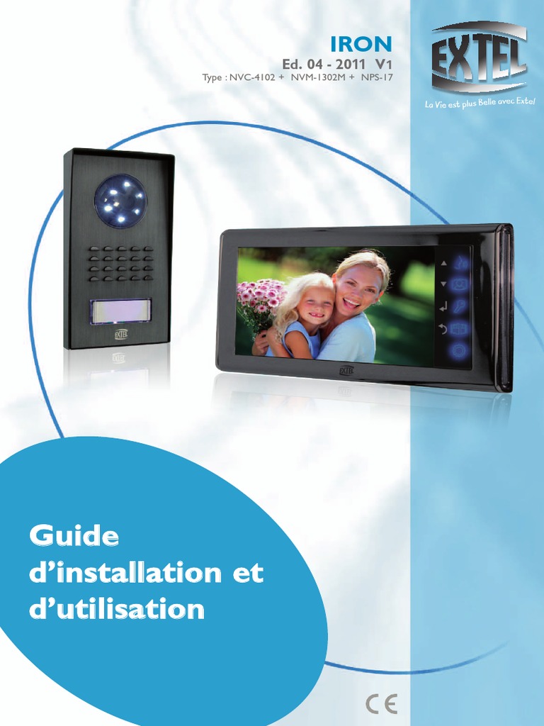 Interphone Video 2 Fils Extel Modele Iron | PDF | Computer Monitor ...