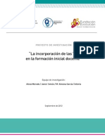La Incorporación de Las TIC en La Formación Inicial Docente. Proyecto de Investigación 2013 OEA Y OTROS