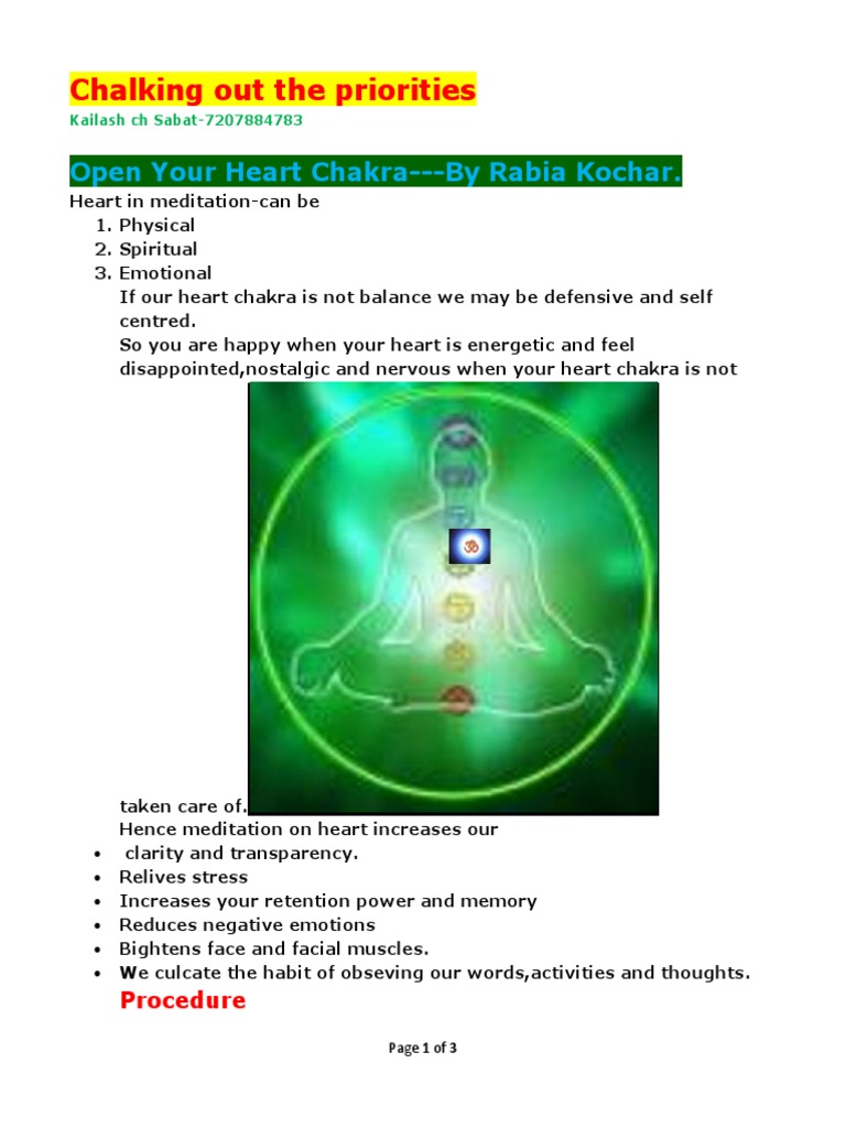 Heart Chakra Meditation Insights | PDF | Career & Growth