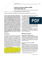 Purification and Properties of Thermus Filiformis DNA Polymerase Expressed in Escherichia Coli