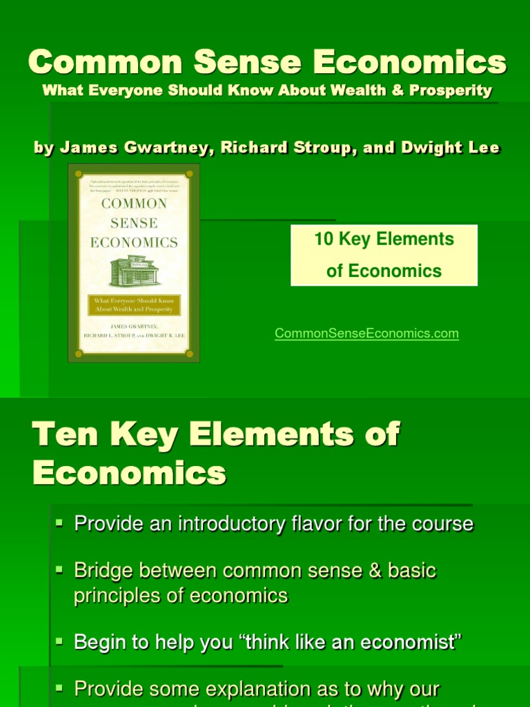 COMMON SENSE ECONOMICS BOOK visual data 2