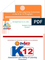 Assessment of Learning Outcomes (K To 12)