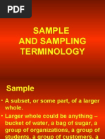 Sample and Sampling Terminology