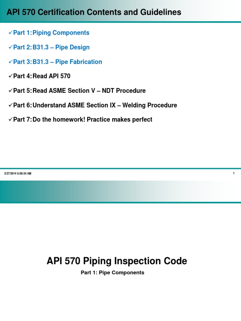 API 570 Certification Overview 2025 | PDF | Pipe (Fluid Conveyance ...
