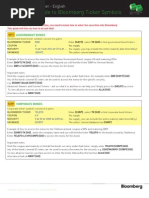 Bloomberg Cheat Sheet - English