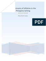 Determinants of Inflation in The Philippine Setting