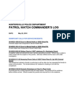 HPD Patrol Watch Log 5-22-14 Night