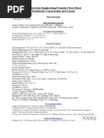 Construction Engineering Formula Cheat Sheet