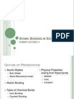 Atomic Bonding Types and Properties