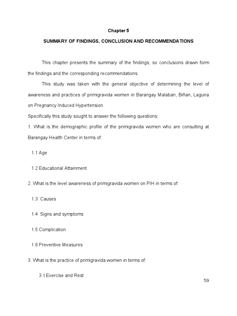 Chapter 14 Summary of Findings, Conclusion and Recommendations