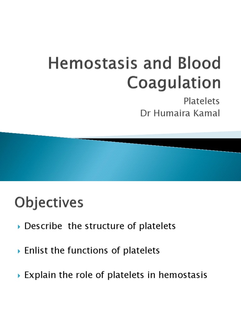 Hemostasis and Blood Coagulation Platelet Coagulation