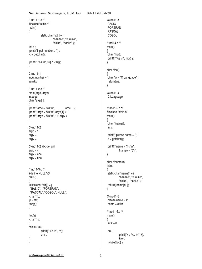 C Language 11 Computer Standards Software Engineering