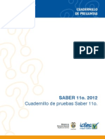 Cuadernillo de Pruebas Saber 11 2012