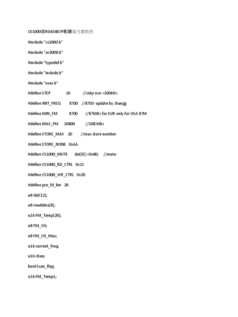 Rda5807 Code | PDF