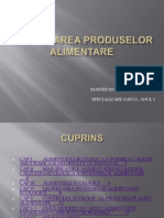 Legiferarea produselor alimentare