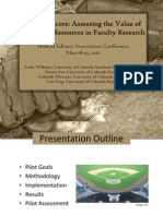 Keeping Score: Assessing The Value of Electronic Resources in Faculty Research