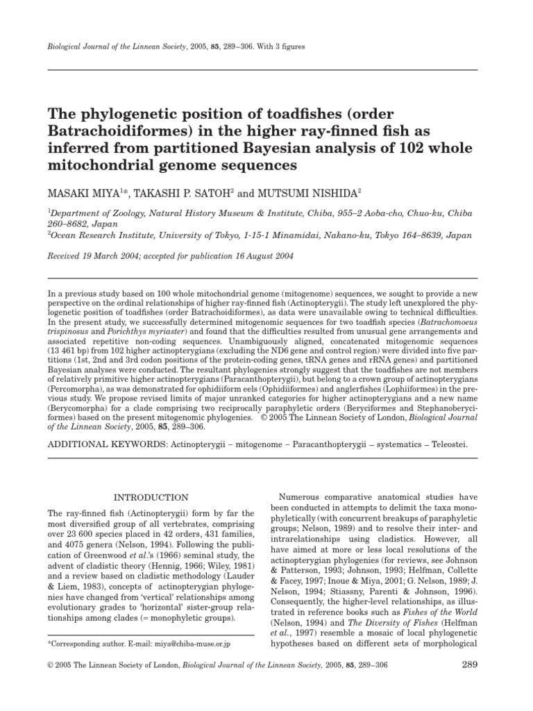 Linnean Society Of Journal Biological The