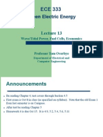Green Electric Energy: Wave/Tidal Power, Fuel Cells, Economics