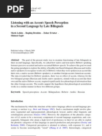 Download Listening With an Accent Speech Perception in a Second Language by Late Bilinguals by levinas SN22655295 doc pdf