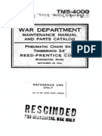 TM 5-4000 Pneumatic Chain Saw, Timberhog 24-Inch, Reed-Prentice Corp 1942