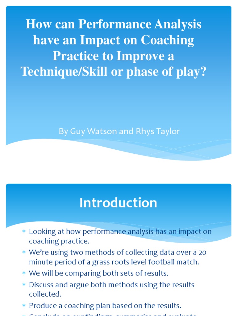 Impact of Performance Analysis on Coaching | PDF | Cognition ...