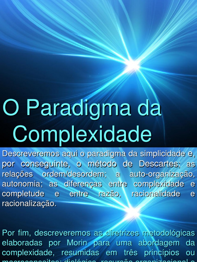 Paradigma da Complexidade e Simplicidade | PDF | Complexidade | Universo