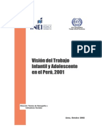 Vision Del Trabajo Infantil Adolescente Peru 2001 Inei