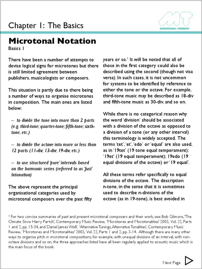 Microtonal Notation | Pitch (Music) | Interval (Music)