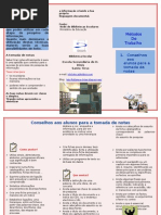 Conselho Aos Alunos Para Tomada de Notas