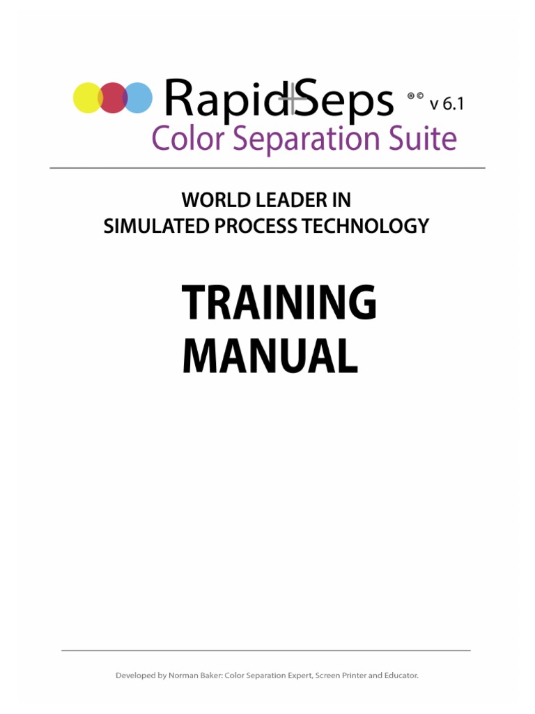 Rapid Seps Training Manual | PDF | Adobe Photoshop | Color