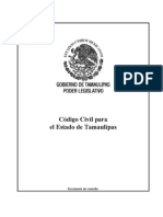Código Civil Para El Estado de Tamaulipas
