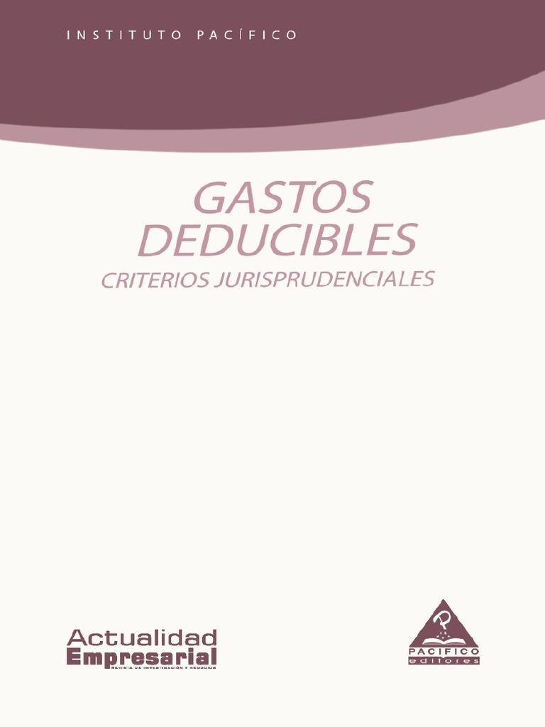 Gastos Deducibles | PDF | Devengo | Impuesto sobre la renta
