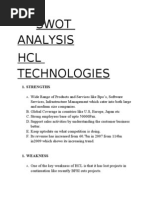 Download Swot Analysis of HCL Technologies by adbad SN22662962 doc pdf