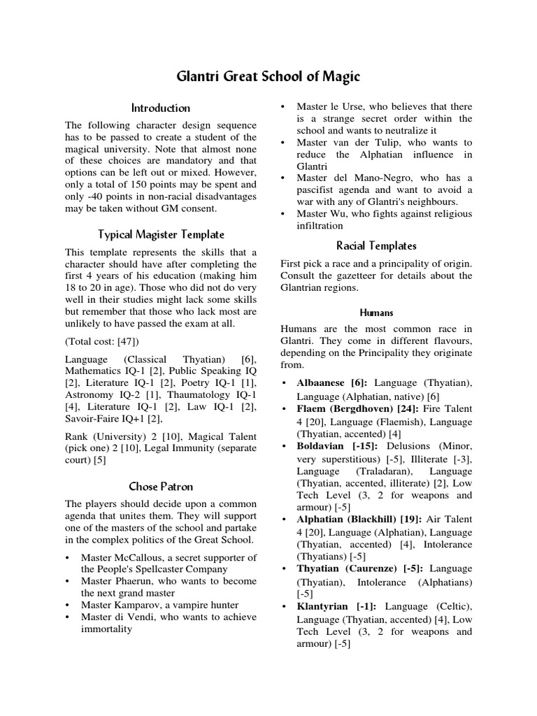 Magical University Notes | PDF | Magic (Paranormal) | Magician (Fantasy)