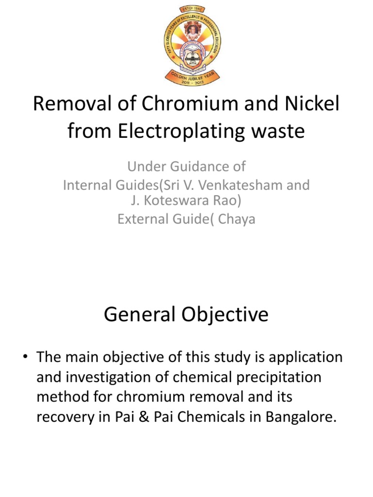 Chromium Removal from Electroplating Waste | PDF | Technology & Engineering
