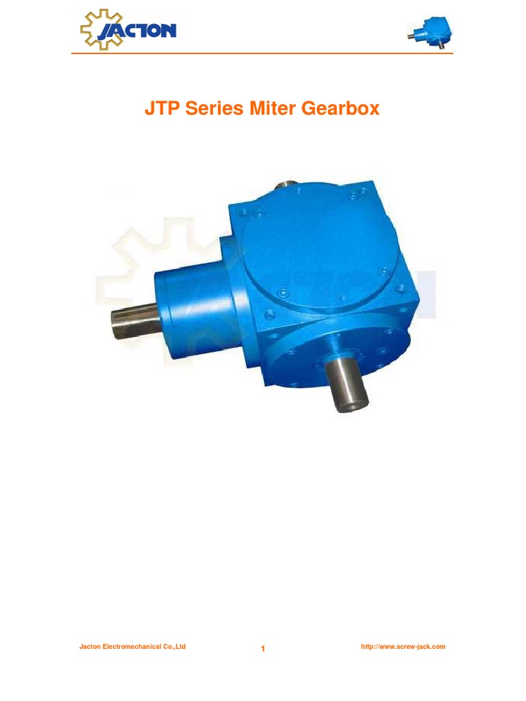 JTP Miter Gearbox Catalogue PDF Transmission (Mechanics) Gear