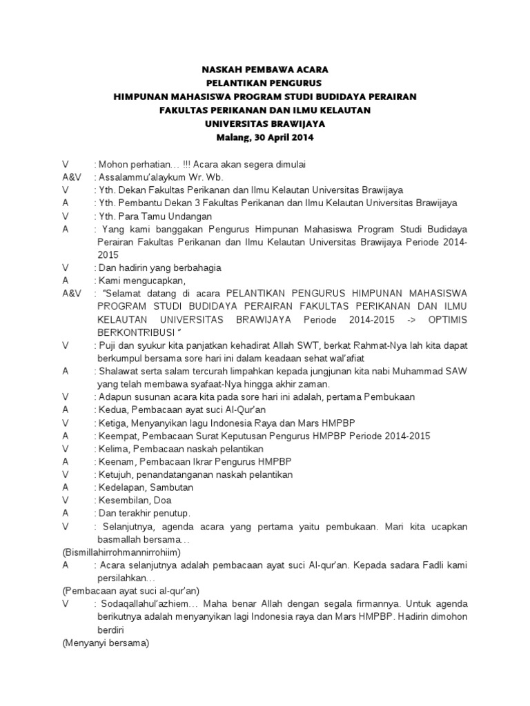 Naskah Pembawa Acara