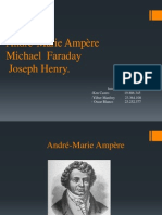 André-Marie Ampère, Michael Faraday, Joseph Henry Diapositivas