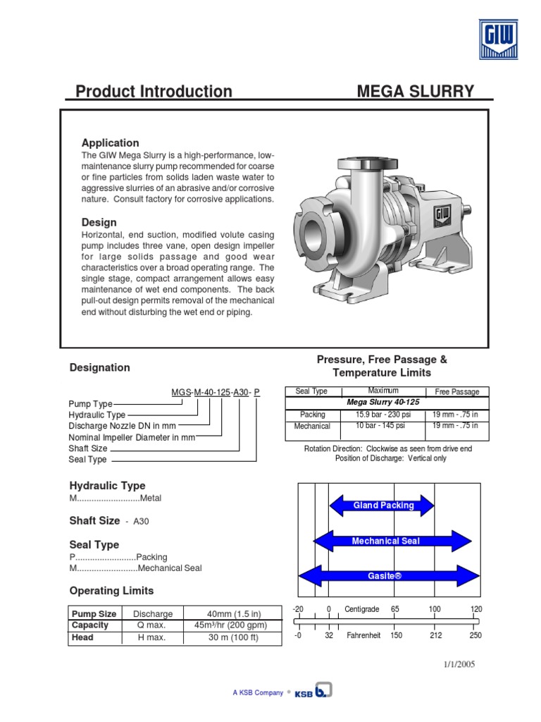 KSB Mega Literature | PDF | Pump | Bearing (Mechanical)