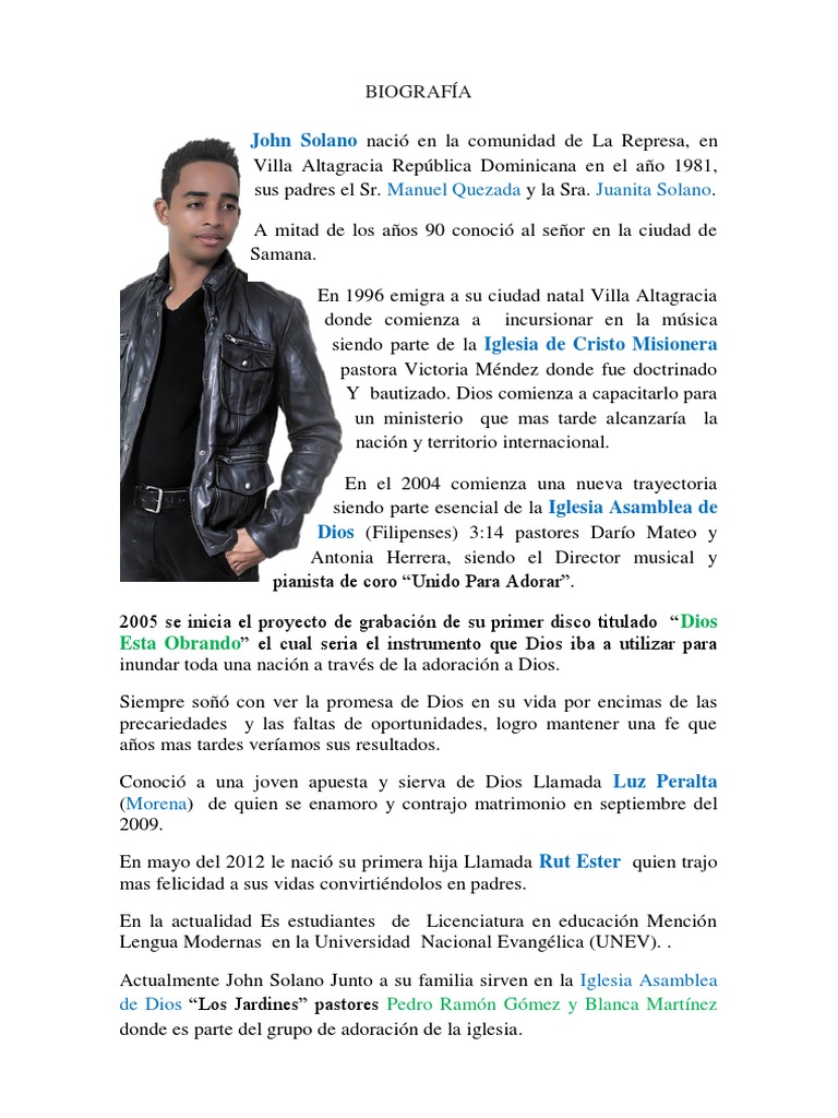 Biografía de John Solano | PDF | Ciencias sociales