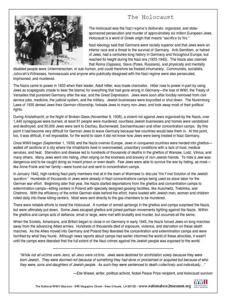 Understanding the Holocaust's Impact | PDF | Nazi Germany | The Holocaust
