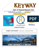 The Keyway - 28 May 2014 Edition - weekly newsletter for the Rotary Club of Queanbeyan